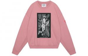 Cav Empt Свитшот мужской розовый с круглым вырезом, умеренно свободный, обычный крой