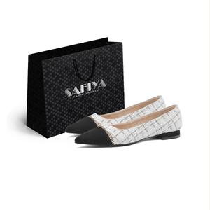 SAFIYA Женские повседневные туфли-лодочки абрикосово-бежевые с черным, цвет Beige/Black