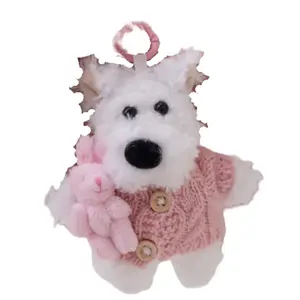 Плюшевый кулон в виде щенка вест хайленд шнауцера высота 12см Howard, розовый
