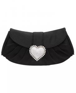 Сумочка-клатч с кристаллическим сердцем Nina, красный