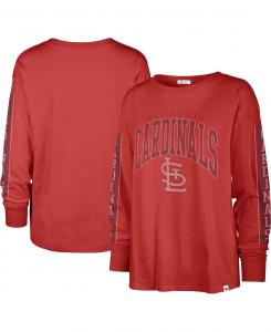 Женская красная футболка St. Louis Cardinals с длинным рукавом '47 Brand, красный