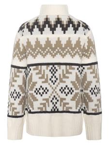 Свитер Амелия белого/бежевого/антрацитового цвета KARI TRAA