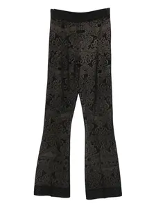 Брюки с дамасским узором TWINSET, черный