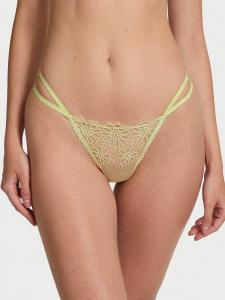 Трусики-Стринги с сетчатыми лямками и люверсами The Lacie, eyelet reed green