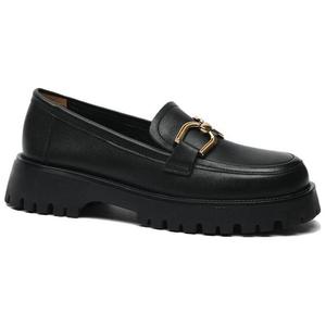 Лоферы женские низкие черный Cameido