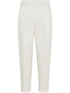 Brunello Cucinelli габардиновые брюки, белый