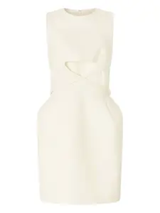 Платье мини с вырезами Genny, белый