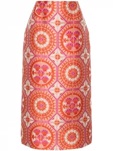 Жаккардовая юбка-карандаш длины миди La DoubleJ, нейтральный