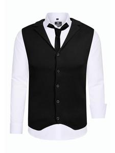 Рубашка с жилетом и галстуком, комплект из 3 предметов белого цвета Rusty Neal