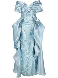 Длинное платье с пайетками Gaby Charbachy, синий