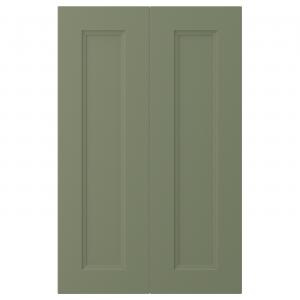 Комплект угловых нижних шкафов с 2 дверцами, серо-зеленый, 26x80 см, Axstad IKEA