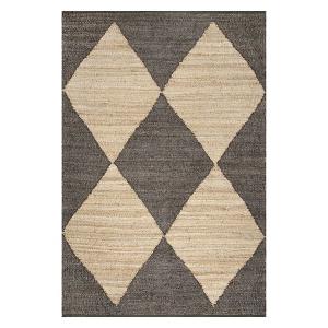 Ковер Pandora Diamond из джута Nuloom, черный, 275x366 см