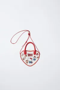 Сумка через плечо hello kitty sanrio с сердечком Zara, красный