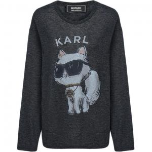 Свитер KARL LAGERFELD FW25 женский KARL LAGERFELD/Karl Lagerfeld Jeans, серый
