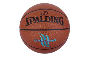 SPALDING Баскетбольный мяч серии introductory pu коричневый с синим текстом размер 7 тренировочный unisex