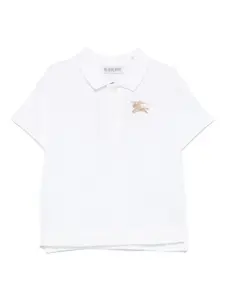 Рубашка поло с короткими рукавами BURBERRY KIDS, белый