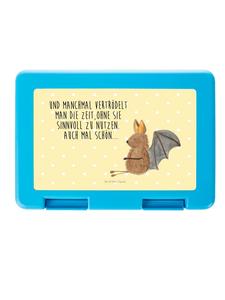 Mr. & Mrs. Panda Ланчбокс с изображением летучей мыши и надписью пастельно-желтого цвета