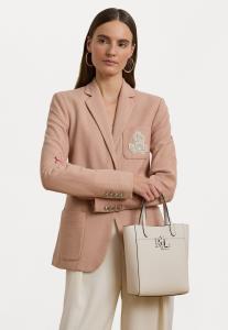 Сумка Lauren Ralph Lauren PEBBLED LEATHER SMALL CAMERYN TOTE BAG, Soft White/Off-White