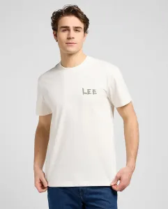 Мужская свободная футболка с коротким рукавом Lee, белый