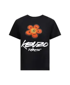 Футболка с цветочным принтом Icons Kenzo, черный