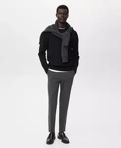 Мужские брюки Bologna Slim-Fit Comfort-Stretch Mango, серый