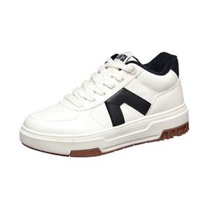 Мужские низкие скейтбордские кроссовки Road Slip Resistant Abrasion Resistant ANTA, слоновая кость/черный