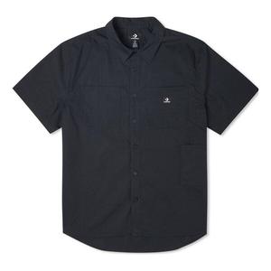 Рубашка solid woven carpenter button down 'black' Converse, черный