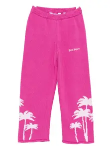 Трикотажные брюки из пальмового дерева Palm Angels Kids, розовый