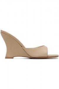 Maryam Nassir Zadeh Бежевые сандалии на танкетке Lido