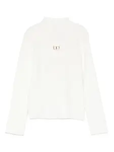 Свитер с высоким воротом TWINSET Kids, белый