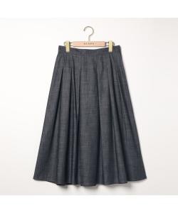 Юбка из фактурной ткани шамбре