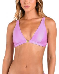 Бюстгальтер-топ Lexie Shimmer от L'AGENCE, фиолетовый