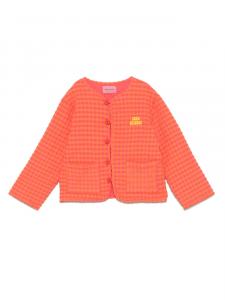 Bobo Choses пуховик Vichy, оранжевый