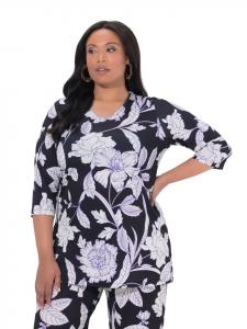 Ulla Popken Длинная футболка черного цвета