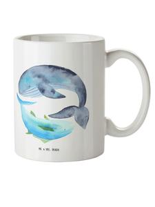 Детская кружка с изображением кита и тунца, без слов, белого цвета Mr. & Mrs. Panda