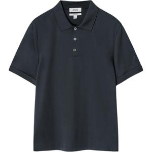 COS Мужская поло темно-синего цвета