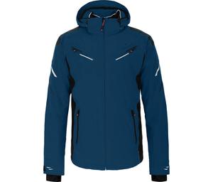 BERGSON Мужская утепленная горнолыжная куртка, водонепроницаемость 20 000 мм водяного столба, синяя