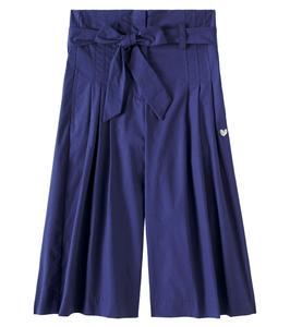 Брюки-палаццо из хлопкового поплина Monnalisa, Blu Navy