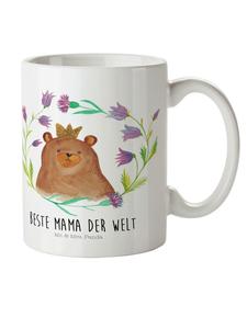 Детская кружка "Королева-медведица" с надписью на белом фоне Mr. & Mrs. Panda