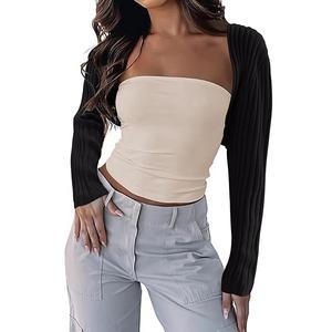 Женский болеро-кардиган с длинными рукавами и открытой передней частью Maxxis Merch, Black