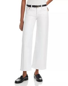 Джинсы-кроп с широкими штанинами Mid Rise в белом цвете REDONE