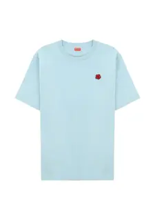 Футболка с цветочным принтом Kenzo, синий