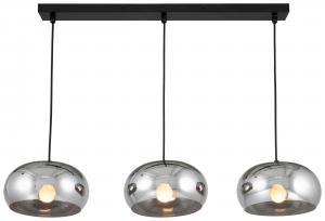 Novel Оригинальный подвесной светильник E27, черный металл/стекло, степень защиты IP20