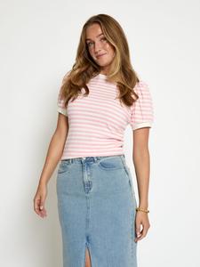 Футболка в полоску цвета орхидеи minus