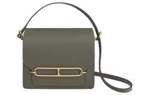 HERMES Рюкзак Roulis Evercolor из телячьей кожи с пигментной отделкой напоминающей свиной нос Мини женский 0L Грисмейер дождевое облако серый