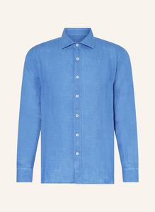 Льняная рубашка облегающего кроя 120%Lino, синий