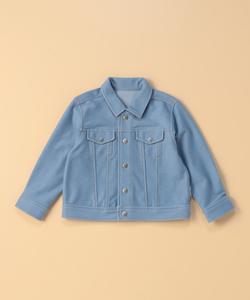 Джинсовая куртка из трикотажа, имитирующего деним (детский размер)