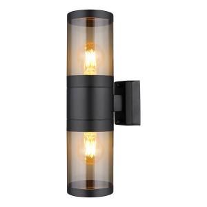 Настенный светильник Globo Lighting Xeloo Typ A, нержавеющая сталь / акриловое стекло - 2 пламени - черный