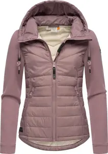 Уличная куртка Ragwear "Люсинда" с капюшоном, стеганая куртка из современного микса материалов с капюшоном, лиловый