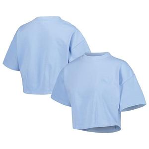 Мужская светлая голубая футболка Golden State Warriors Nola Faded Tonal Cropped Lusso